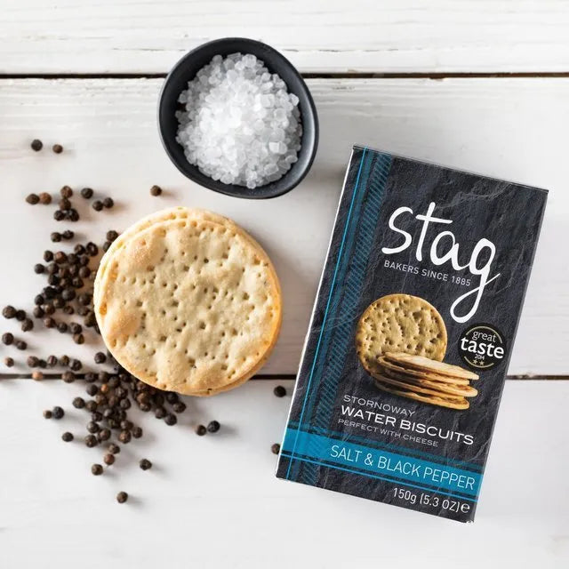 Sea Salt & Black Pepper Water Biscuits Stag