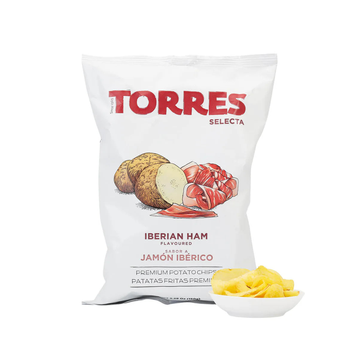 Torres Iberico Ham Potato Crisps, 150g