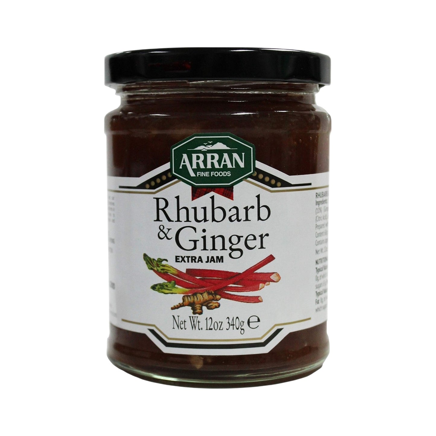 Rhubarb & Ginger Jam Preserve Taste of Arran 340g