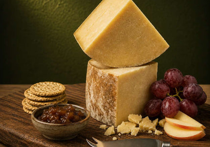 Artisan hard cheese selection from the UK and Europe at Online Cheesemonger, perfect for cheese boards with cheddar, brie, blue cheese, chutneys and charcuterie.