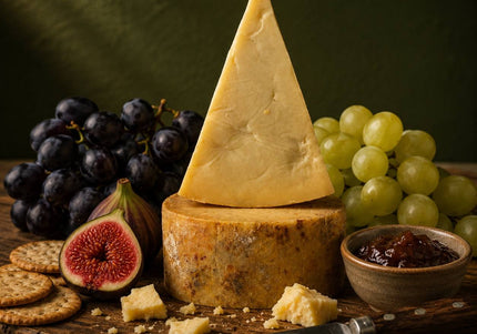 Artisan mature cheddar cheese selection from the UK by Online Cheesemonger, perfect for cheese boards with blue cheese, brie and soft cheese.