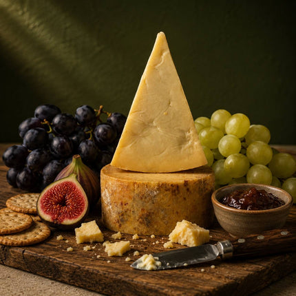 Artisan mature cheddar cheese selection from the UK by Online Cheesemonger, perfect for cheese boards with blue cheese, brie and soft cheese.