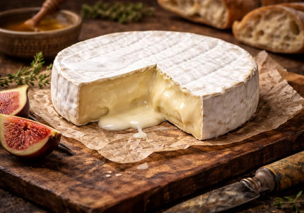 Artisan brie cheese selection from the UK and Europe by Online Cheesemonger, perfect for cheese boards with blue cheese, mature cheddar and soft cheese.
