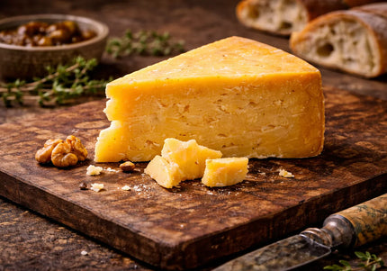 Artisan mature cheddar cheese selection from the UK by Online Cheesemonger, perfect for cheese boards with blue cheese, brie and soft cheese.