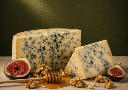 Artisan blue cheese selection from the UK and Europe by Online Cheesemonger, perfect for cheese boards with mature cheddar, brie and soft cheese.