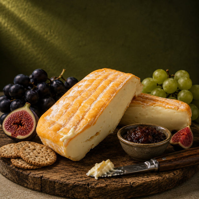 Artisan smelly and soft cheese selection from the UK and Europe by Online Cheesemonger, perfect for cheese boards with brie, blue cheese and mature cheddar.