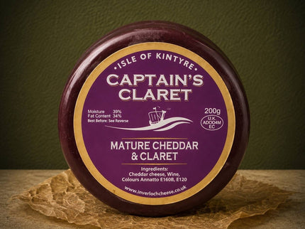 Isle Of Kintyre Captain's Claret Mature Cheddar 200g