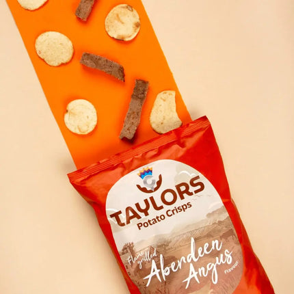 Flamegrilled Aberdeen Angus Crisps Taylors 40g