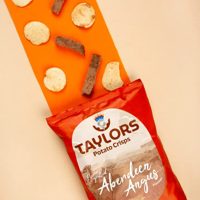 Flamegrilled Aberdeen Angus Crisps Taylors 40g