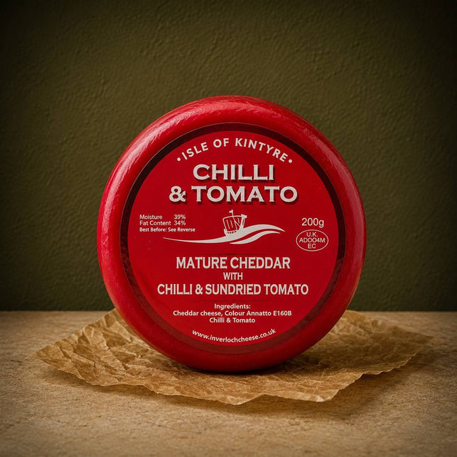 Isle Of Kintyre Chilli & Sundried Tomato Mature Cheddar 200g