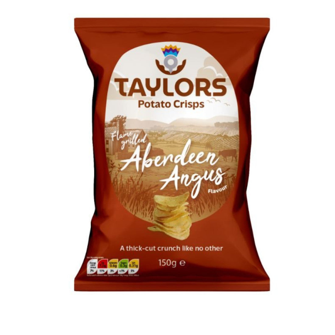 Flamegrilled Aberdeen Angus Crisps Taylors 40g