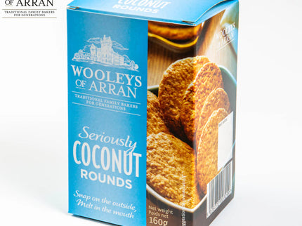 Coconut Rounds Biscuits Wooleys of Arran