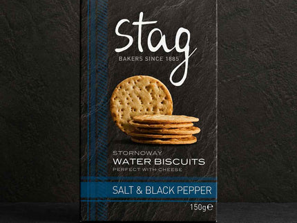 Sea Salt & Black Pepper Water Biscuits Stag