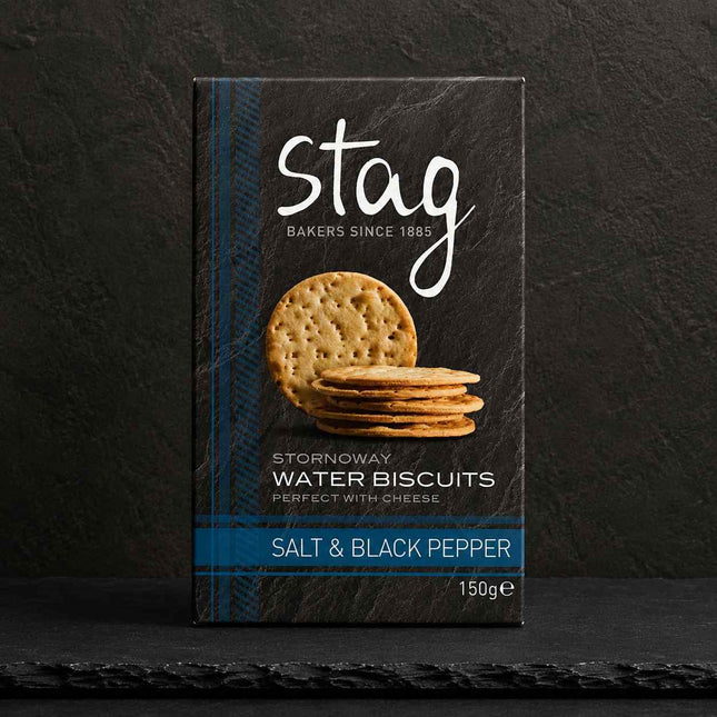 Sea Salt & Black Pepper Water Biscuits Stag