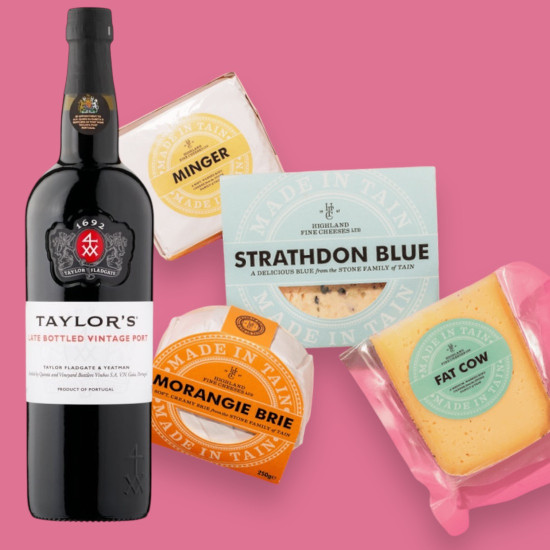 Highland Fine Cheese Gift With Taylor's Late Bottled Vintage Port 75cl