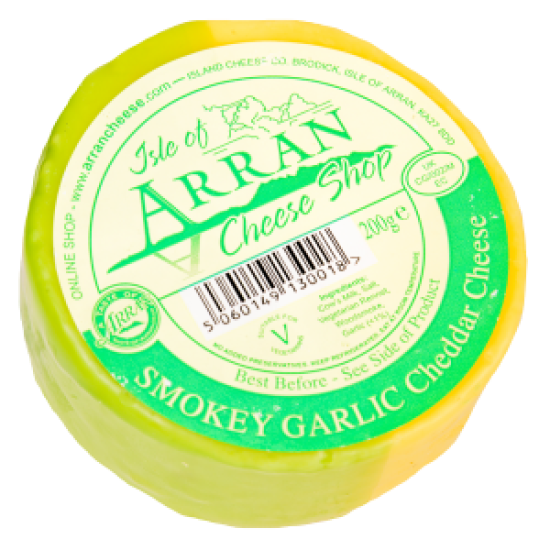 Smokey Garlic Cheddar Isle Of Arran 200g